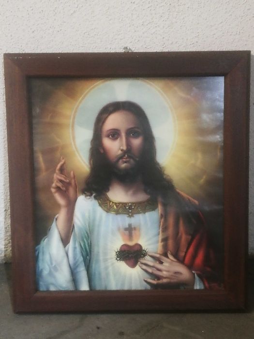 Vendo quadro com Linda imagem Jesus