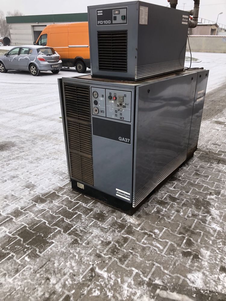 Kompresor srubowy atlas copco ga37 37kw + osuszacz