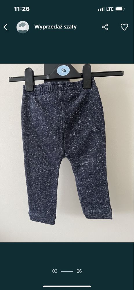 Spodnie bawełniane miękkie milusie dresowe joggery  r.1,5-2 lata