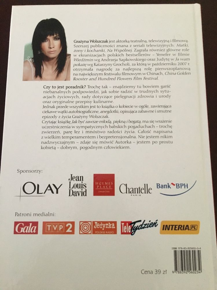 książka Grażyna Wolszczak Jak być zawsze młodą, piękną i bogatą
