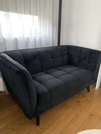 Sofa welurowa czarna