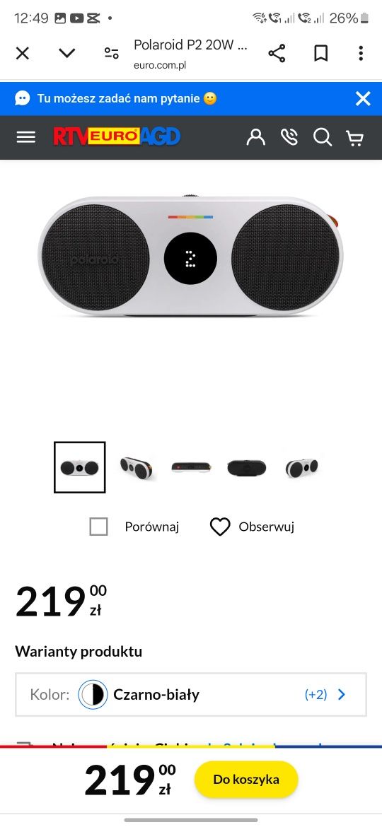 Glosnik bluetooth Polaroid P2