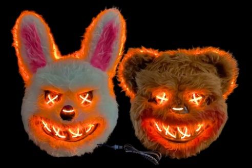 LED Маска Зайчик Аніматронік