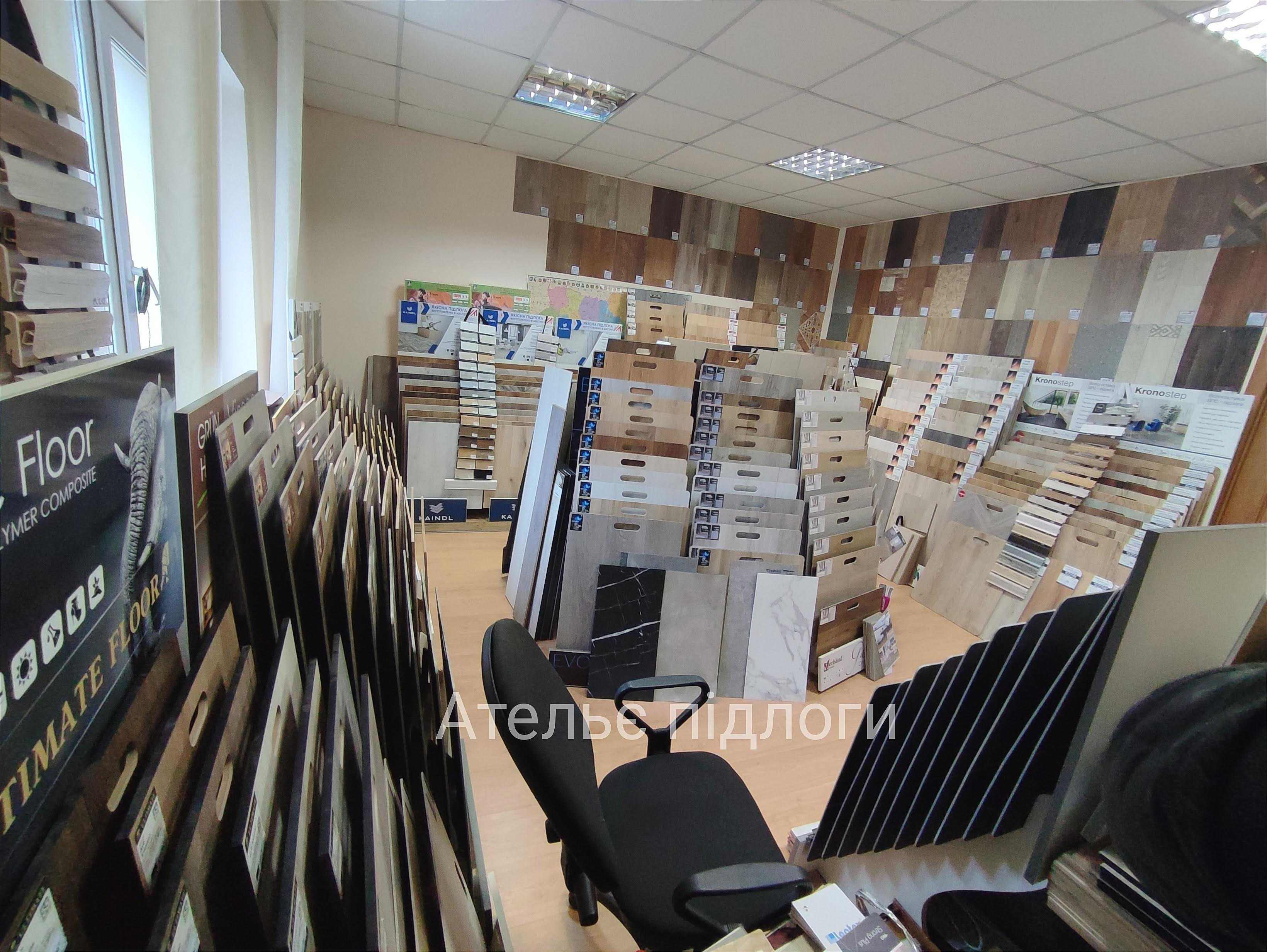 РОЗПРОДАЖ! лінолеум, ламінат, вініл SPC, LVT, плінтус, підложка, двері