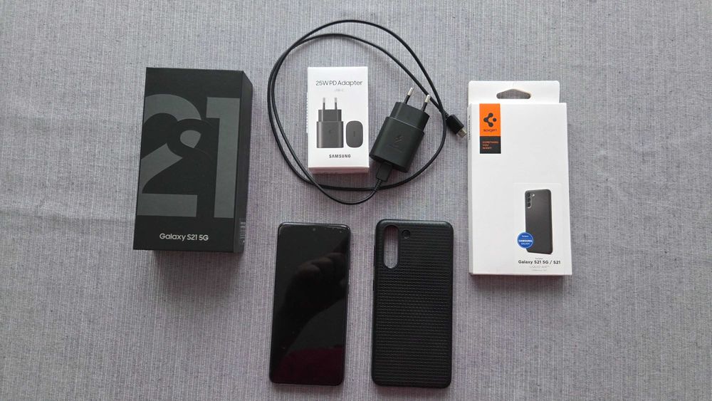 SAMSUNG S21 5G - cały zestaw, super stan !