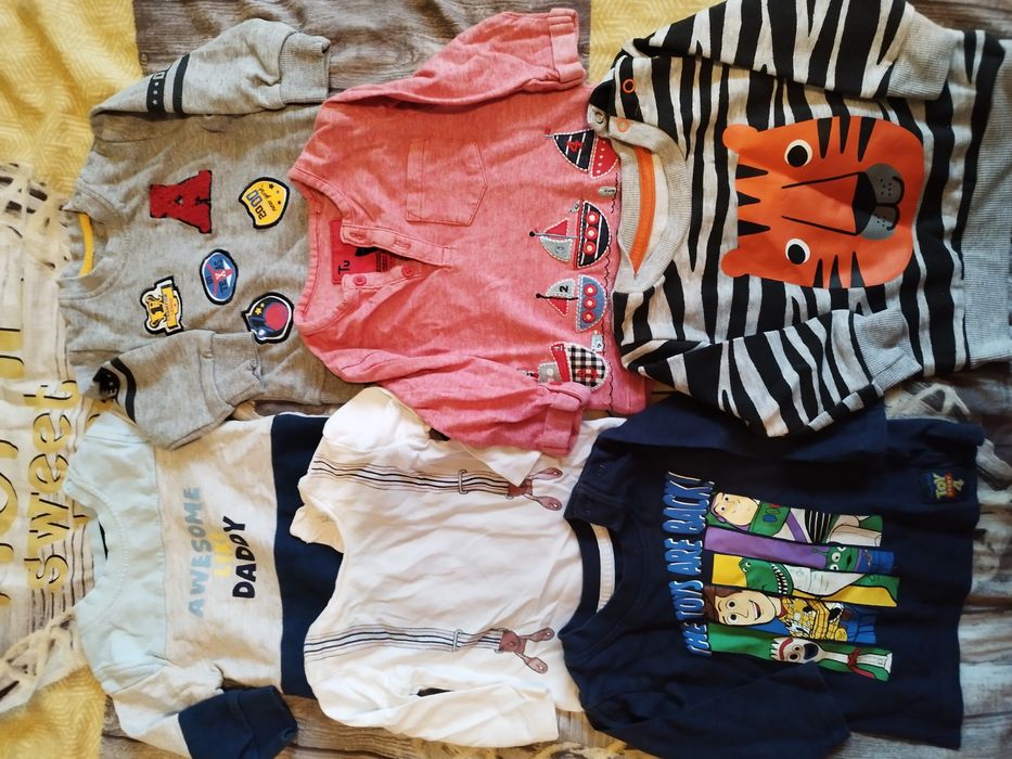 Paka ubrań dla niemowlaka ,bluzki z długim rękawem,bluzy dla chłopca r