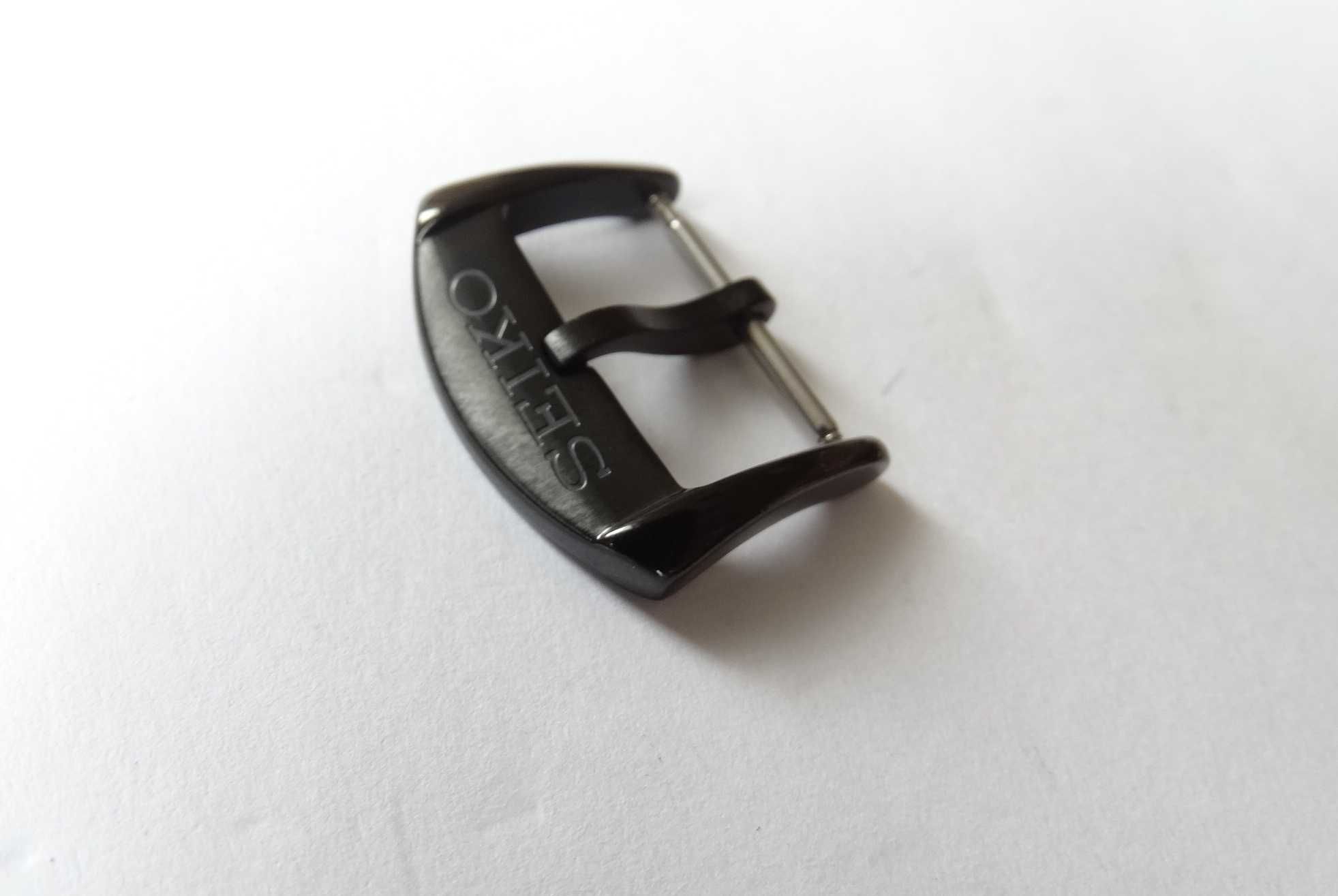 Sprzączka klamra 18mm czarna do paska do zegarka Seiko