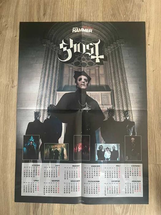 NOWY Plakat Kalendarz Zespołu Ghost Metal Hammer (rozmiar ok. 60x40cm)
