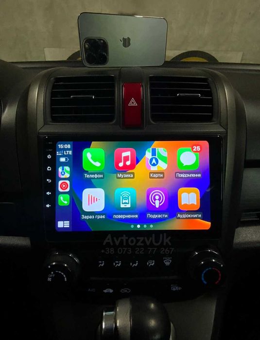 Магнитола CR-V Honda CRV СРВ GPS Tesla USB 2 дин CarPlay 4G Android 14