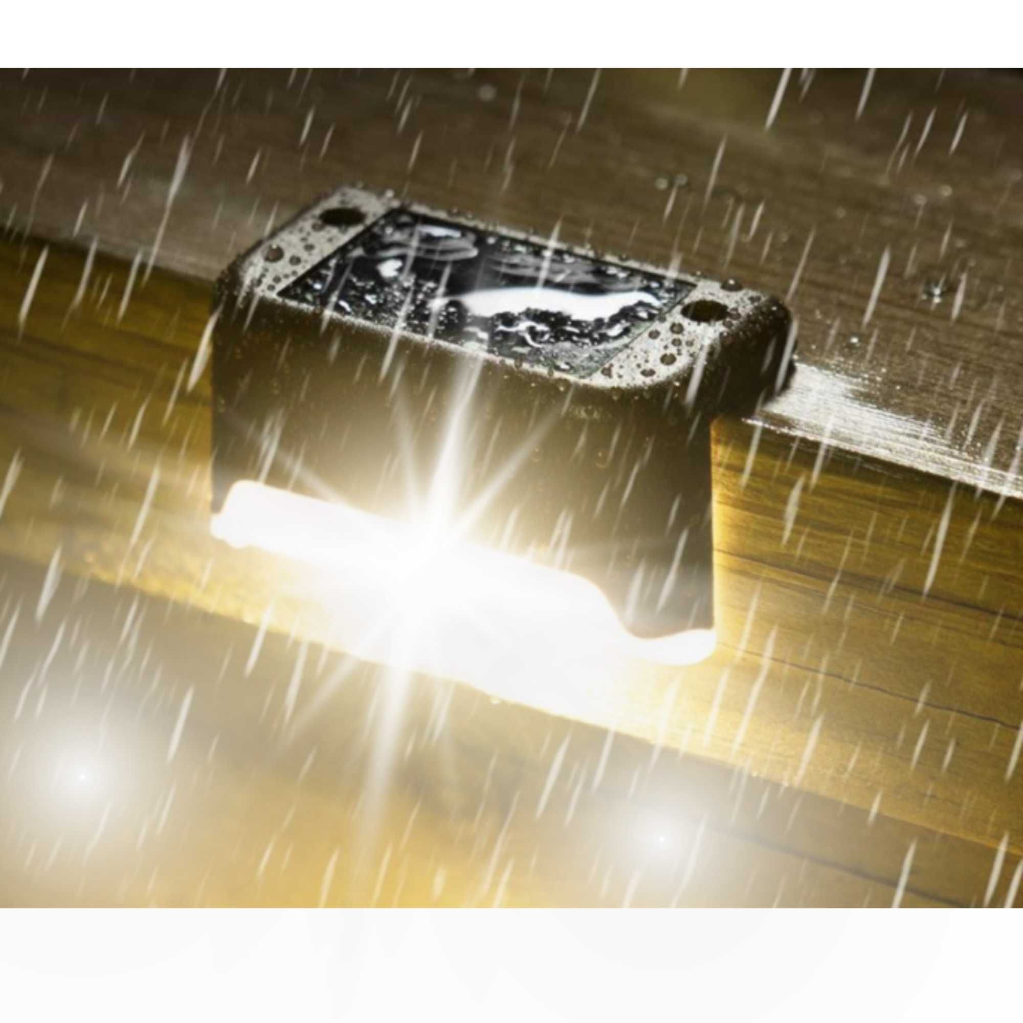 Lampa Solarna Ogrodowa LED Na Taras Schody Balkon Biały Zimny 12 sztuk