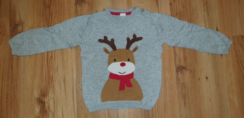 Sweter świąteczna Renifer H&M rozmiar 98