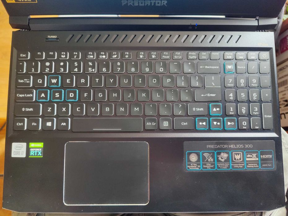 Acer Predator Helios 300 PH315 53 Notebook do gier Używany model 74G2