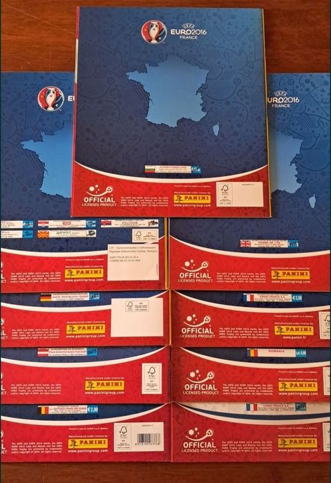 9 Livros/Revistas/Cadernetas UEFA Euro France 2016