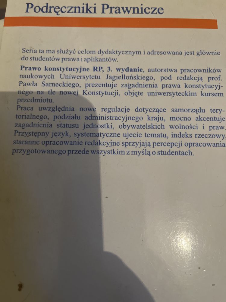 Paweł Sarnecki Prawo konstytucyjne RP DTT