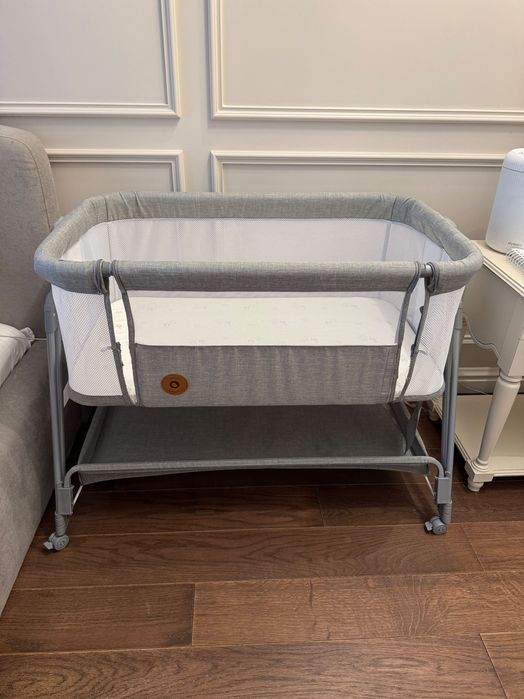 Приставна кроватка Lionelo Luna Grey