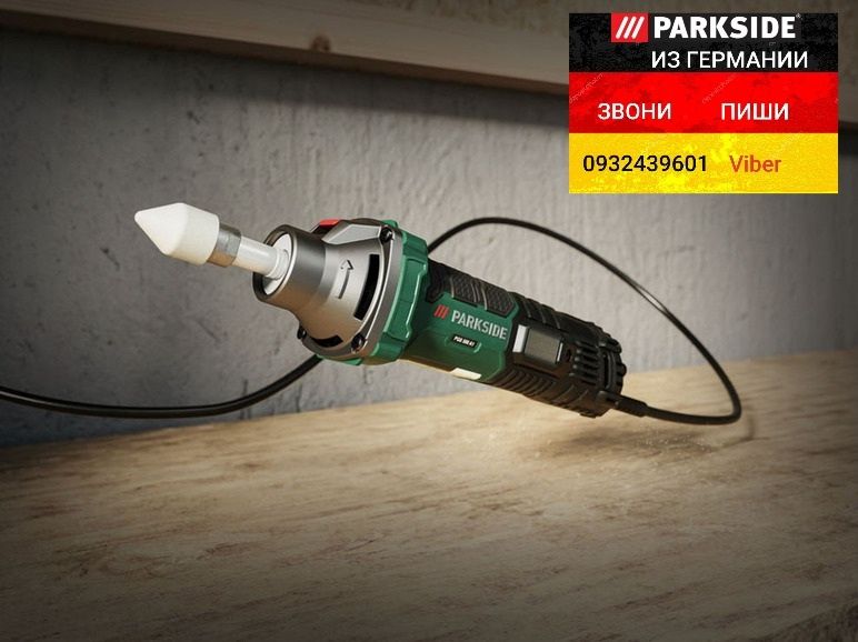 НОВАЯ прямая шлифмашина из ГЕРМАНИИ Parkside PGS 500 C2 в кейсе 500Вт