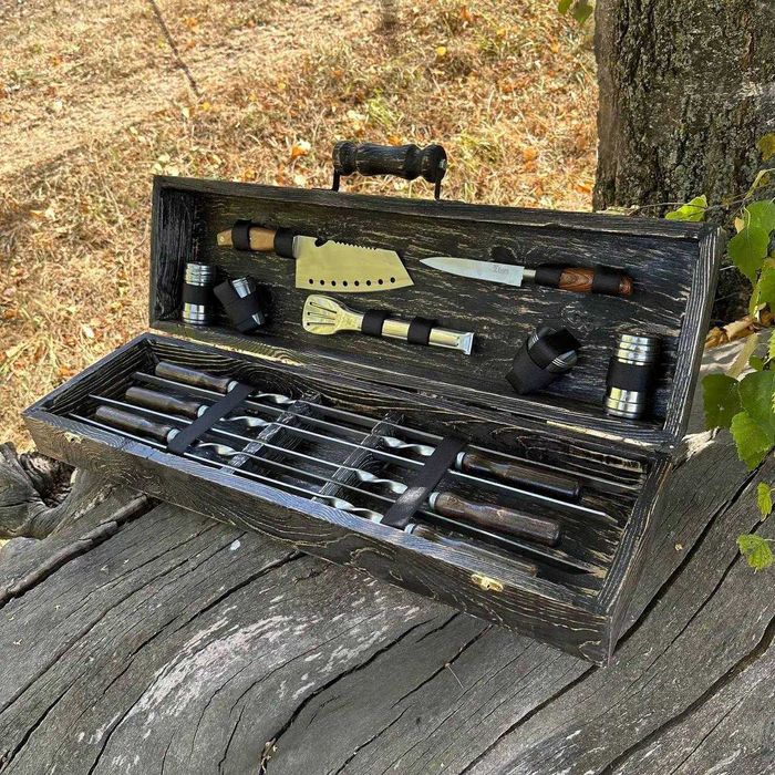 Подарунковий набір шампурів у кейсі, подарунки для чоловіків