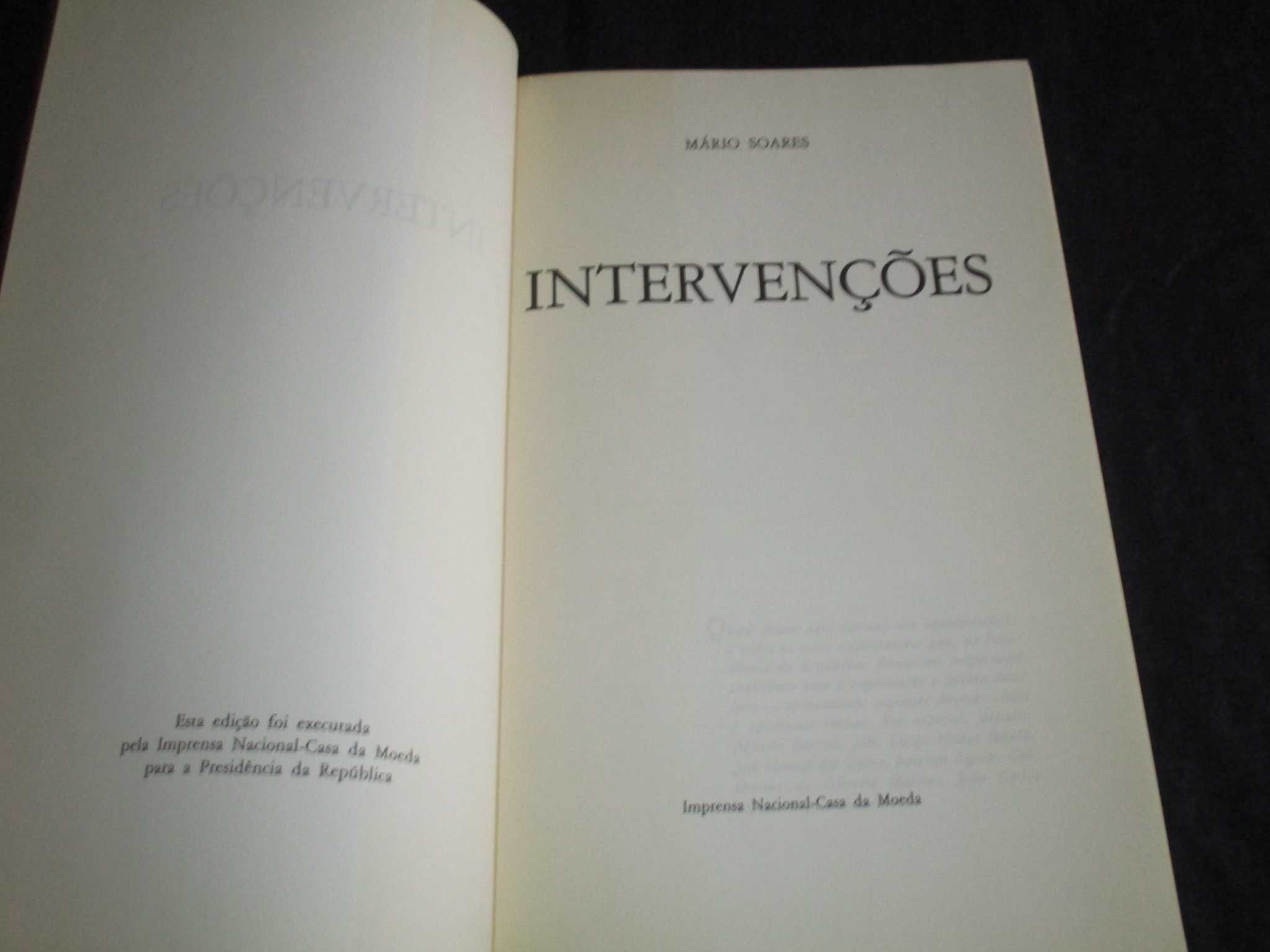 Livro Intervenções Mário Soares 1987 INCM