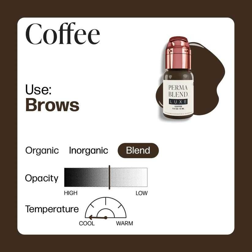 Pigmento para Micropigmentação de Sobrancelha Perma blend  Coffee