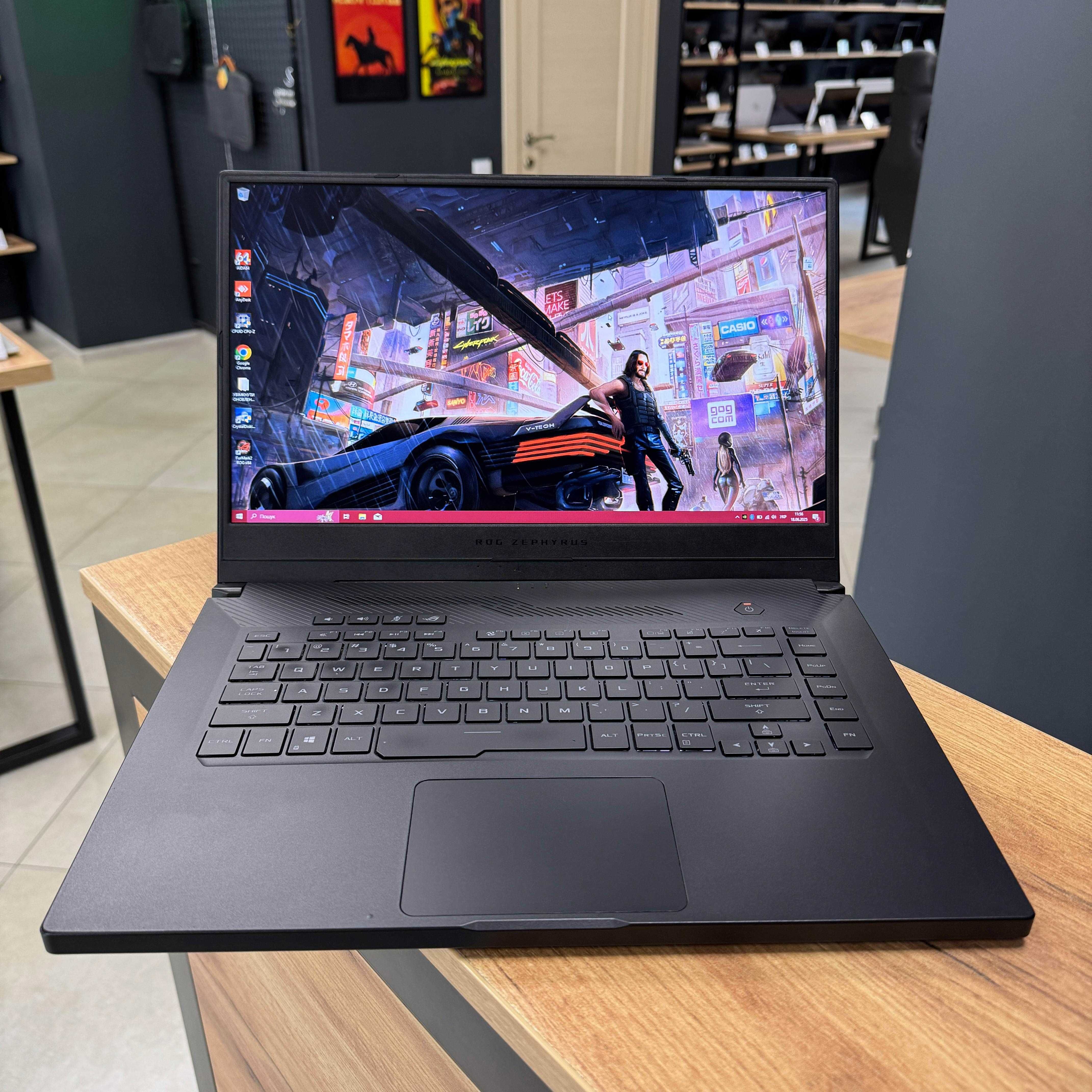 Ігровий Asus Zephyrus - FHD, IPS/Ryzen 7 3750H/GTX 1660 Ti 6 GB/16 GB