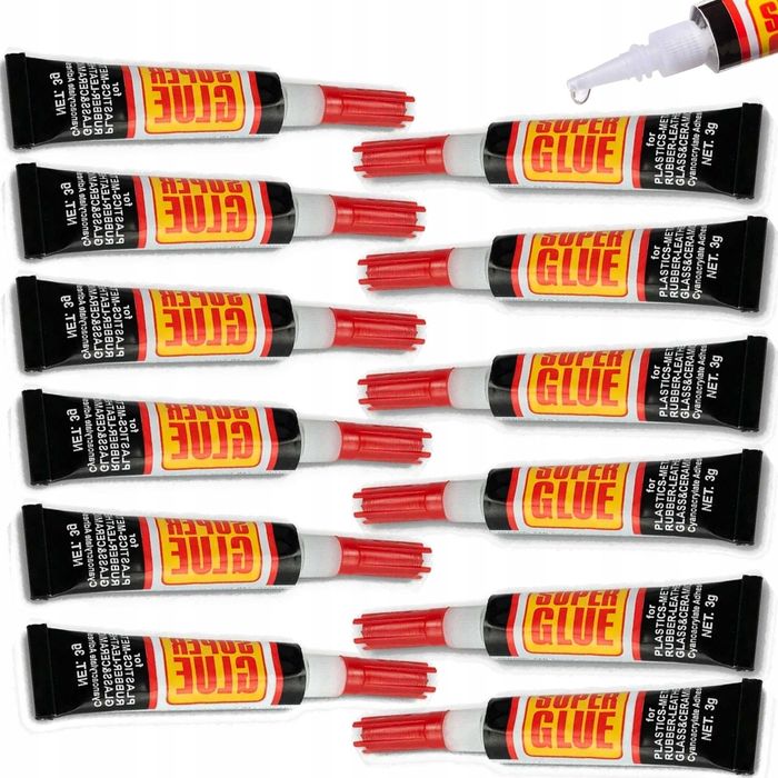 Klej Super Glue szybki mocny zestaw 12szt
