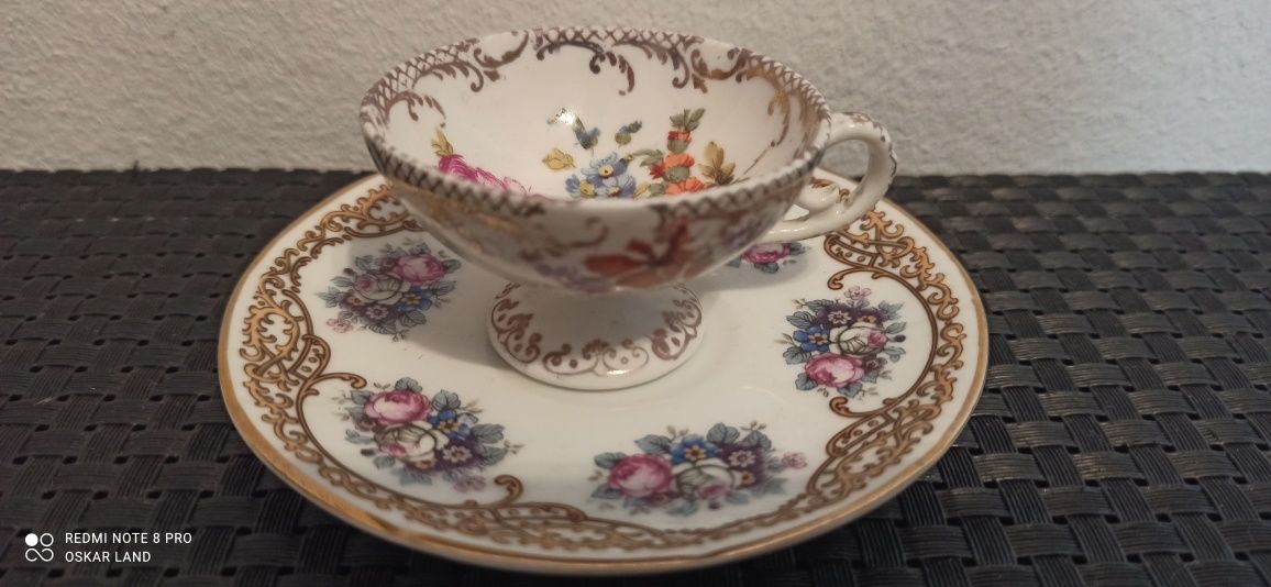 R    Porcelana Krautheim Selb Bawaria Duo Mokka Kolekcjonerska Śliczna