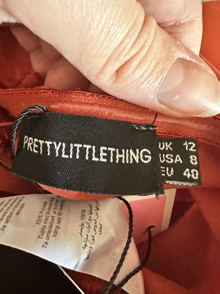 Sukienka gorsetowa midi z rozcięciem prettylittlething 40 wesele ślub