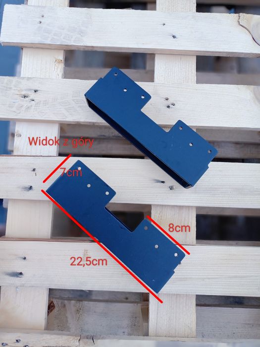 Nogi metalowe do szafki, fotela, wersalki 2szt czarne