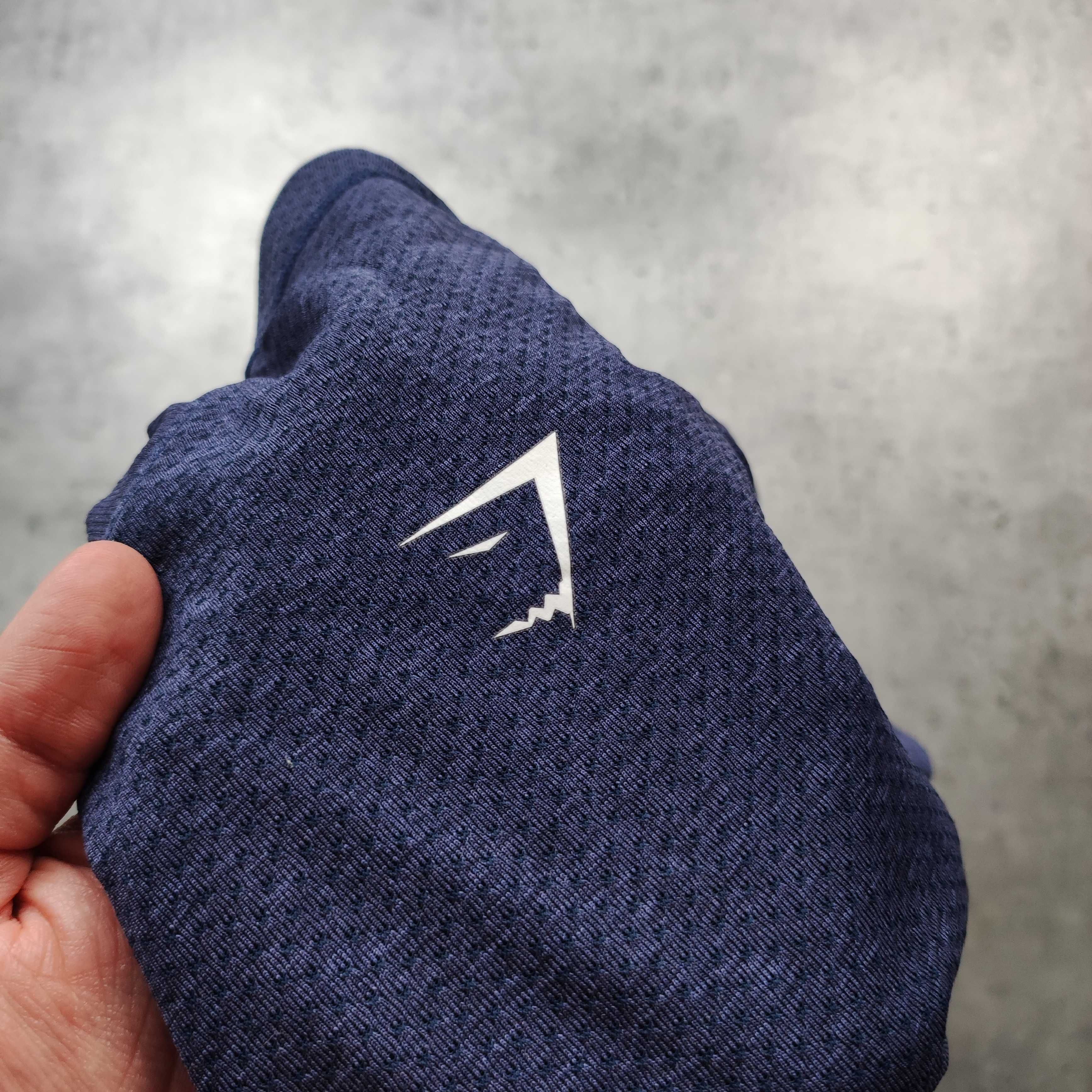 MĘSKA Koszulka Sportowa Granatowa Siłownia GYM Active GymShark Logo