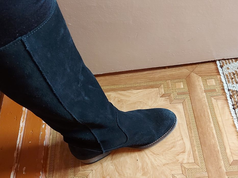 Сапоги осінні натуральний замш