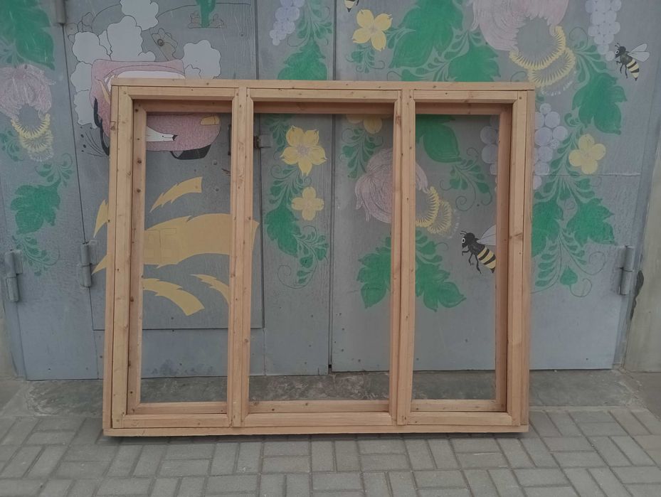 Абсолютно новые деревянные окна 180см х 150см (продажа, обмен)