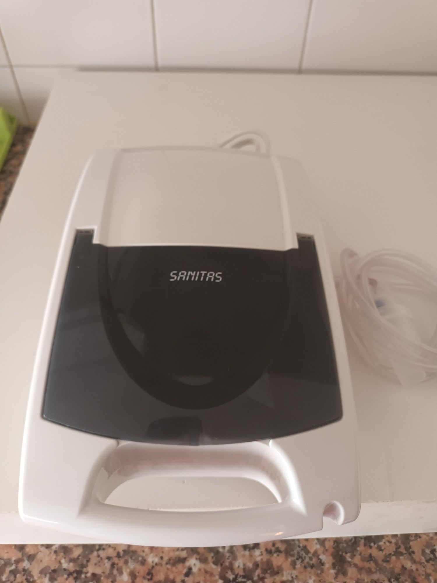Dou!  Inalador Sanitas SIH 21 Dispositivo de inalação branco/cinza
