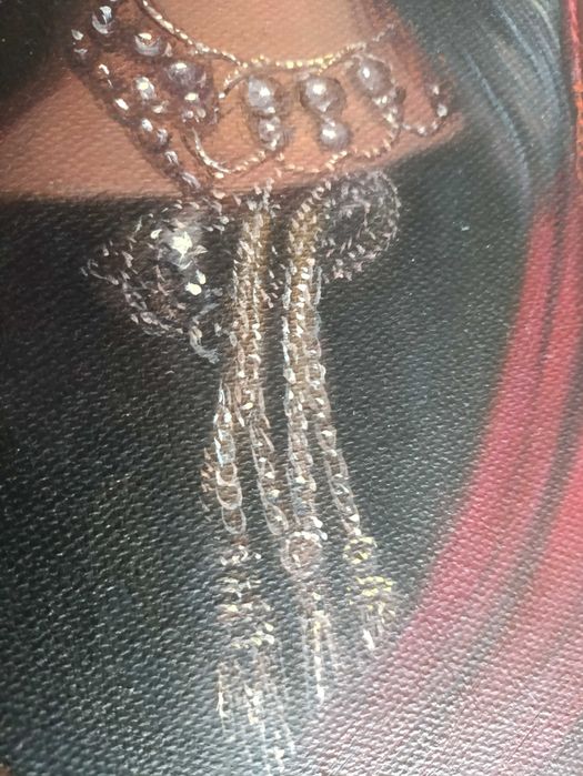 Obraz olejny na płótnie Mario Silano (1973) "Donna in rosso"