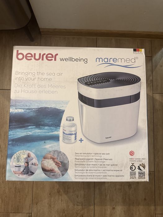 Nawilżacz i oczyszczacz emitujący morskie powietrze