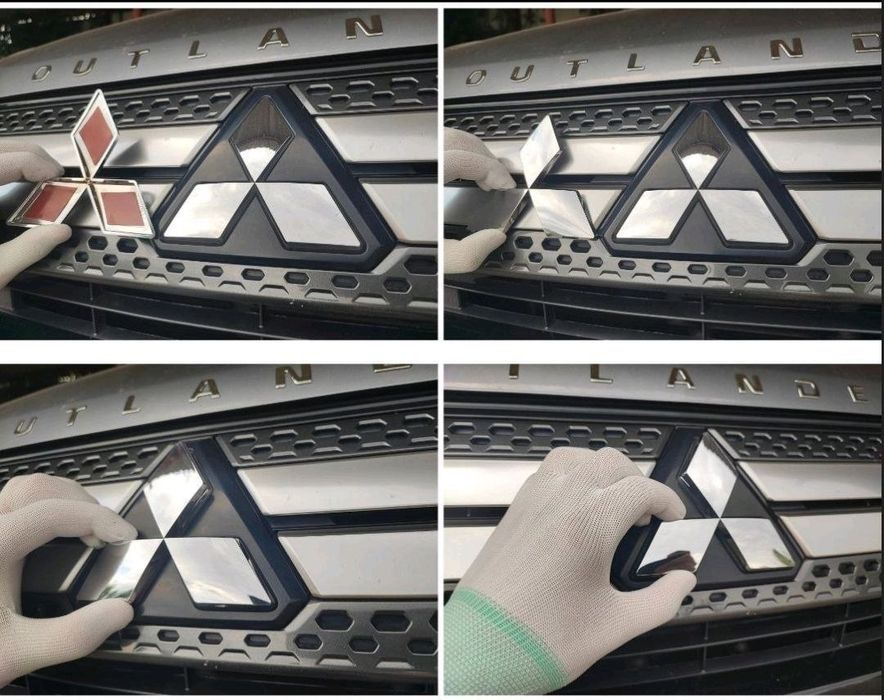 Логотип, емблема на руль, на решітку Mitsubishi Outlander 3, XL, Lance