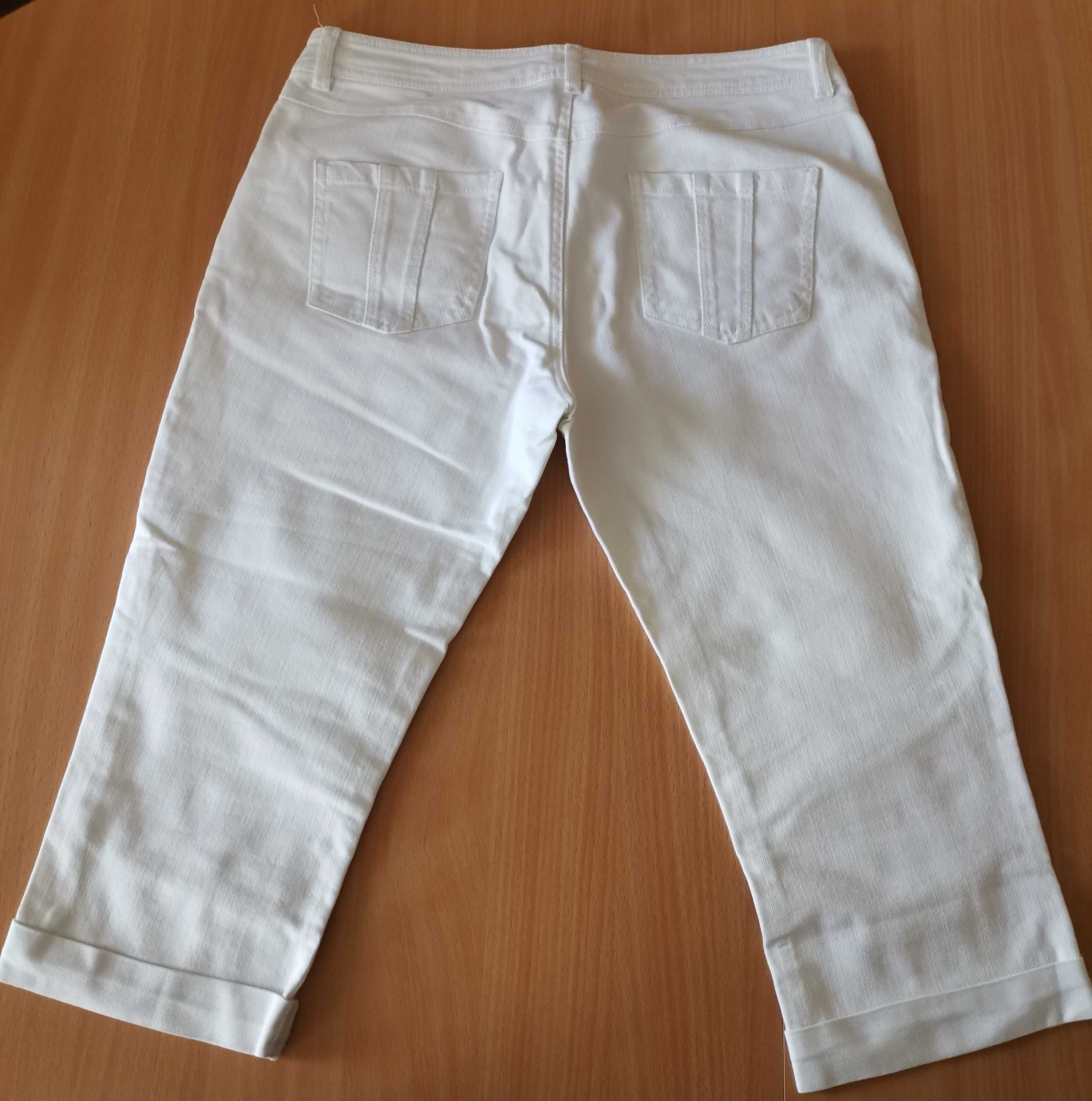 Białe spodnie 3/4, rybaczki Sutherland Denim rozmiar M