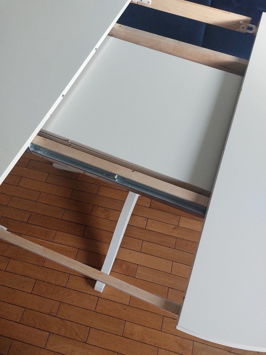 Ikea Ingatorp 110 cm biały okrągły stół rozkładany