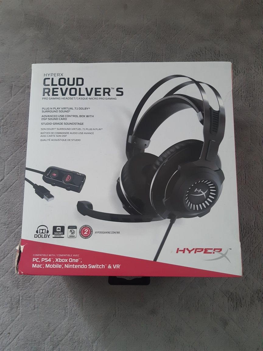Sluchawki gamingowe cloud revolvers S HYPERX jak NOWE