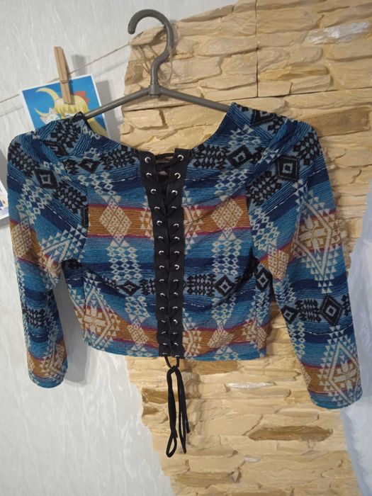 Вінтажний топ кофтинка у стилі бохо / етно