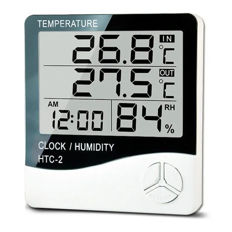 Термометр цифровой Метеостанция Гигрометр Часы Выносной датчик