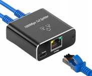 Adapter rozdzielacz mini Switch splitter LAN Ethernet RJ45 2xRJ45 1000