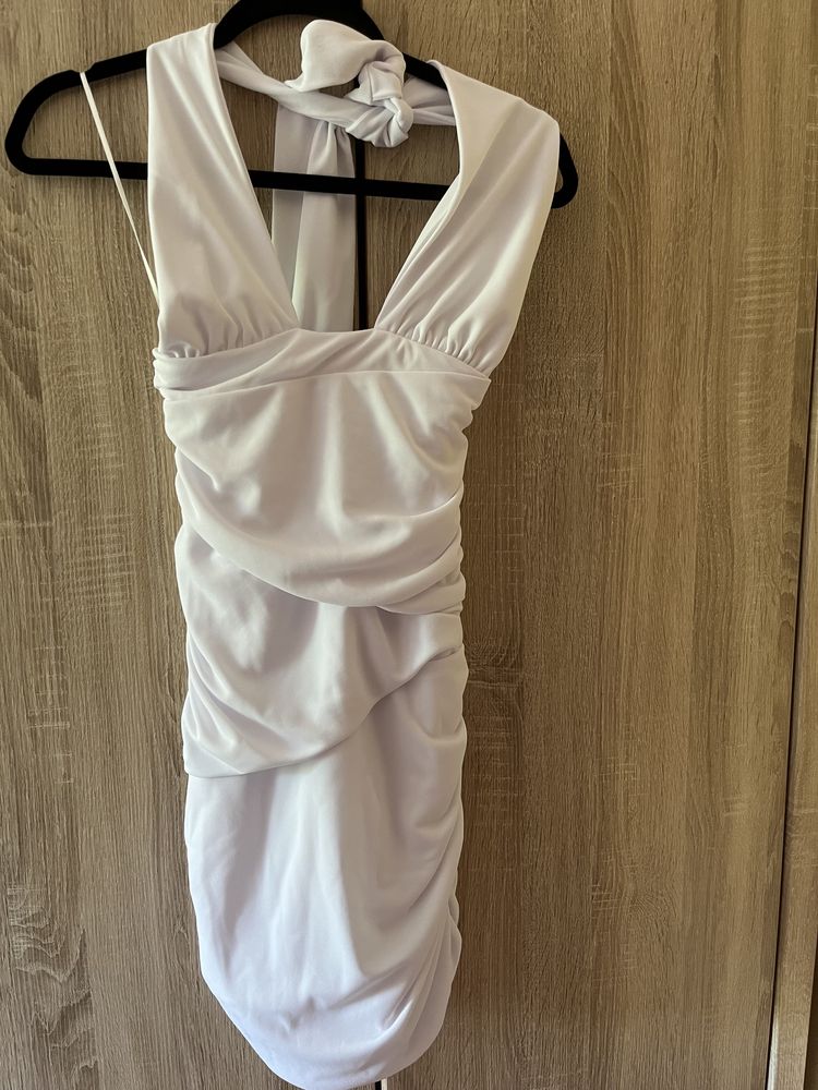 Zara sukienka biala z marszczeniem Nowa XL
