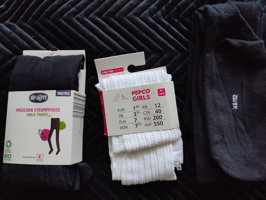 3szt śliczne rajstopy rajstopy dla dziewczynki r.146-152 nowe