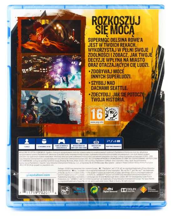 inFamous: Second Son HITS PL (PS4) Gra nowa w folii