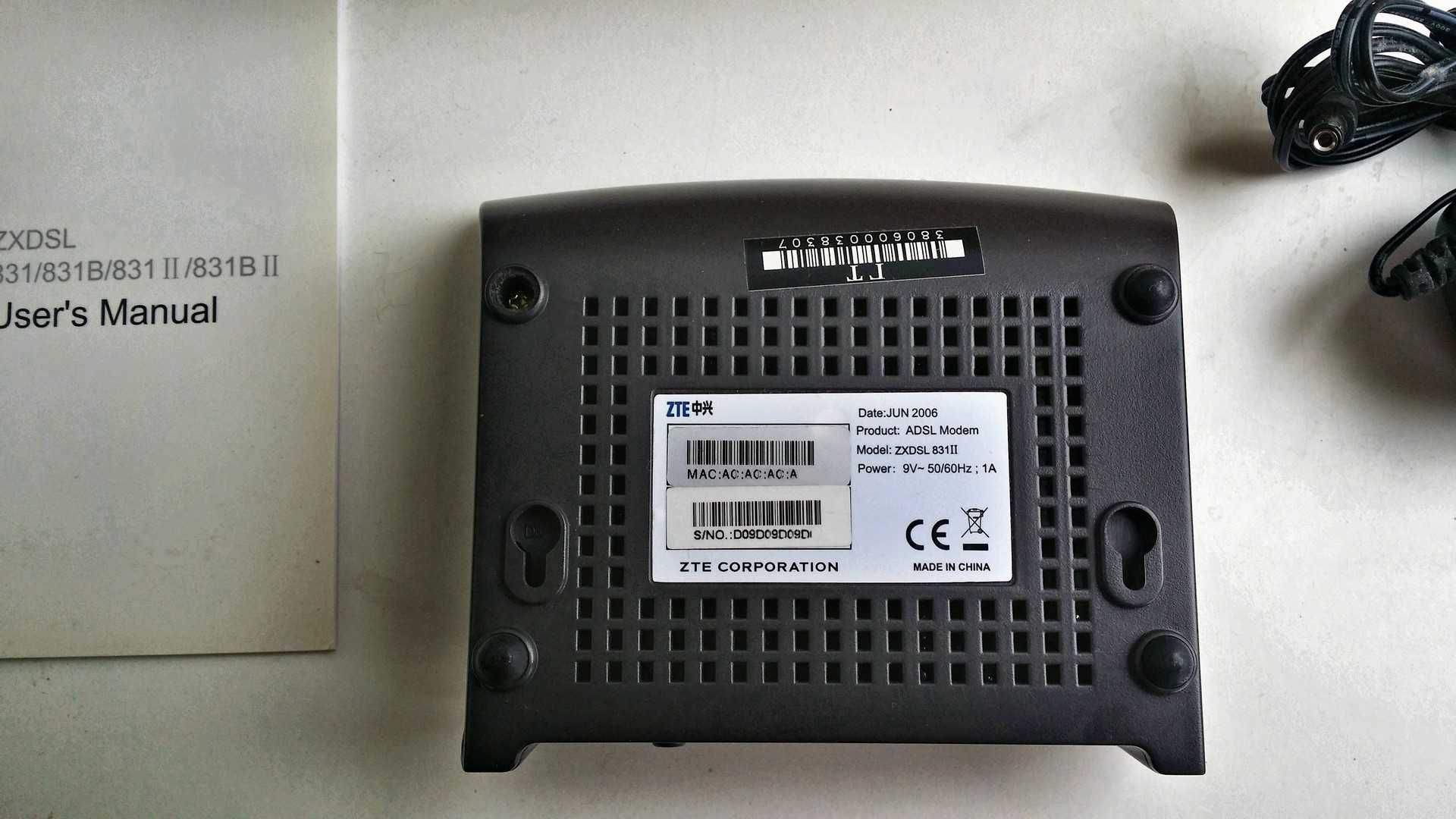 модем ADSL ZTE ZXDSL 831