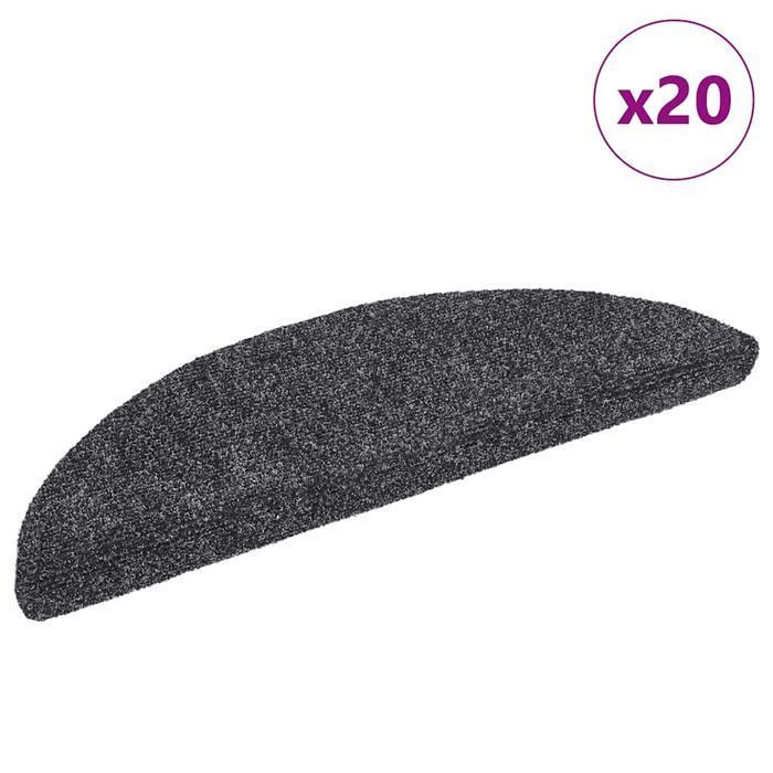 Vidaxl Maty Na Schody Samoprzylepne 20 Szt. Ciemnoszary 56X17X3 Cm
