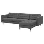 Sofá para sala chaise long cinzento
