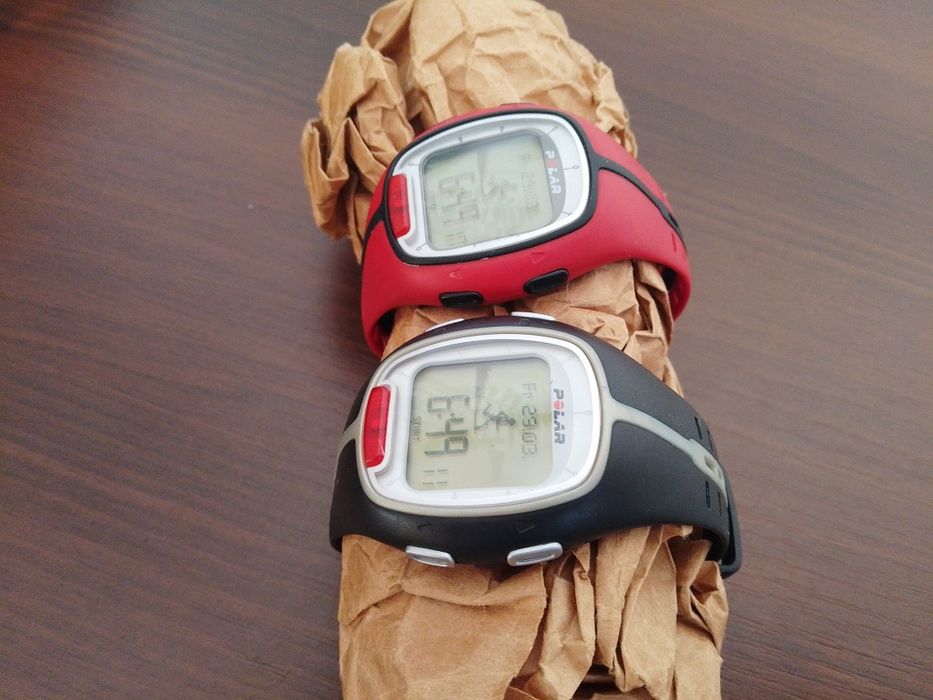 Polar RS200  2 Partnerskie Zegarki Czerwony Czarny  Fitness Uniseks