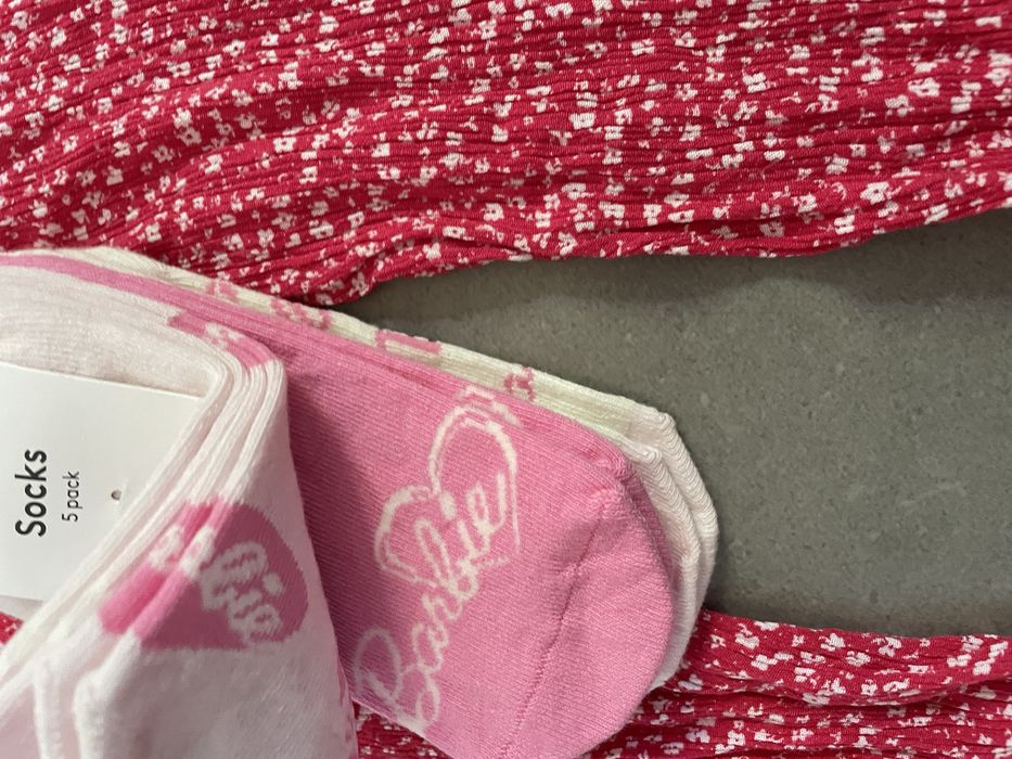 Nowy 5 pak skarpetek Barbie H&M krótkie 31-33