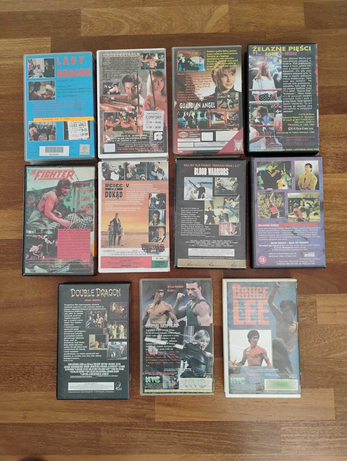 Kasety VHS filmy karate